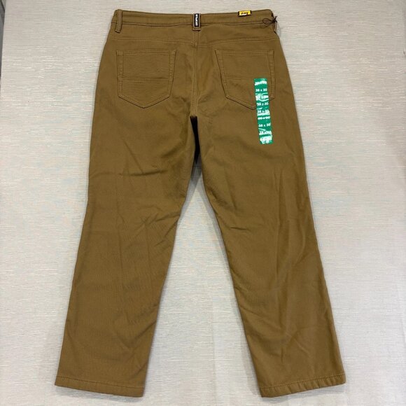CAT Caterpillar Work Pants Mens 38 x 30 Brown Canvas Fleece Lined Insulated - Picture 3 of 11